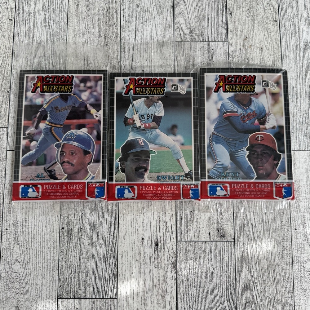 1985 DONRUSS‎ ACTION ALL STARS - UNOPENED CELLO PACK Lot Of 3 Al Davis